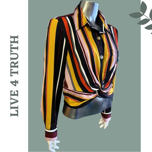 🛍️3/$40 Live 4 Truth Striped Button Up
Pullover Shirt Cropped Multi Color
Medium - Picture 3 of 9